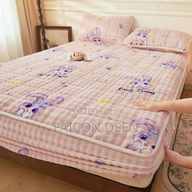 Cloud Soft Pure Cotton Fluffy Mattress Covers (Also in Diff Colors · Photo 1