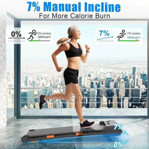 Motorized Treadmill With Remote & Armrest · Photo 1