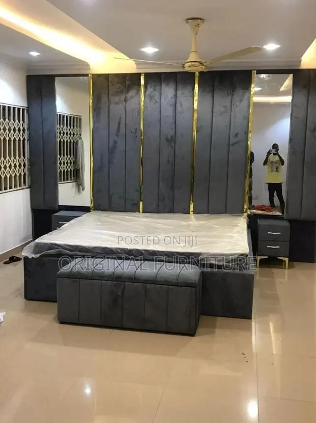 Super Queen Size Ottoman Side Drawers and Mattress
