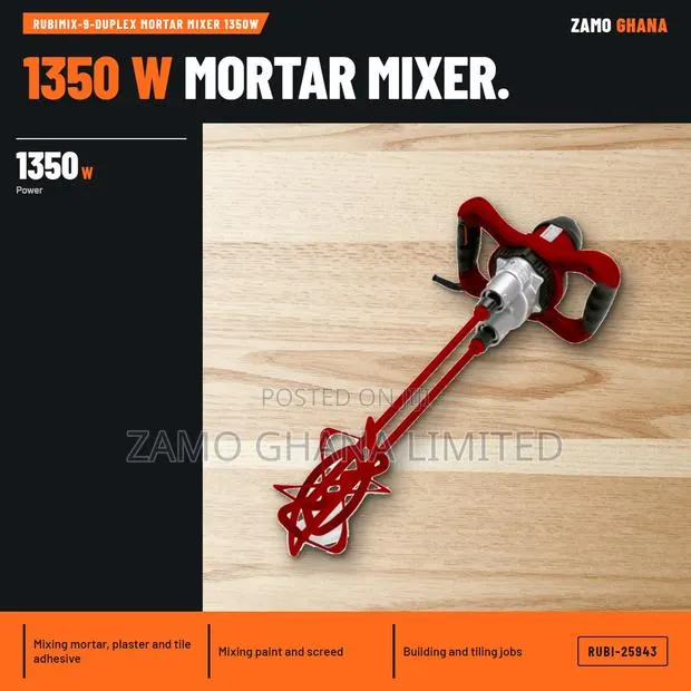 Rubimix-9-Duplex Mortar Mixer 1350W - RUBI-25943 · Photo 1