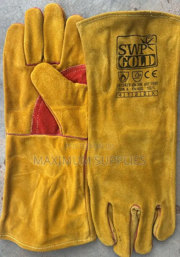 Swp Gold Premium Split Leather Mig Gauntlets Welding Gloves · Photo 1