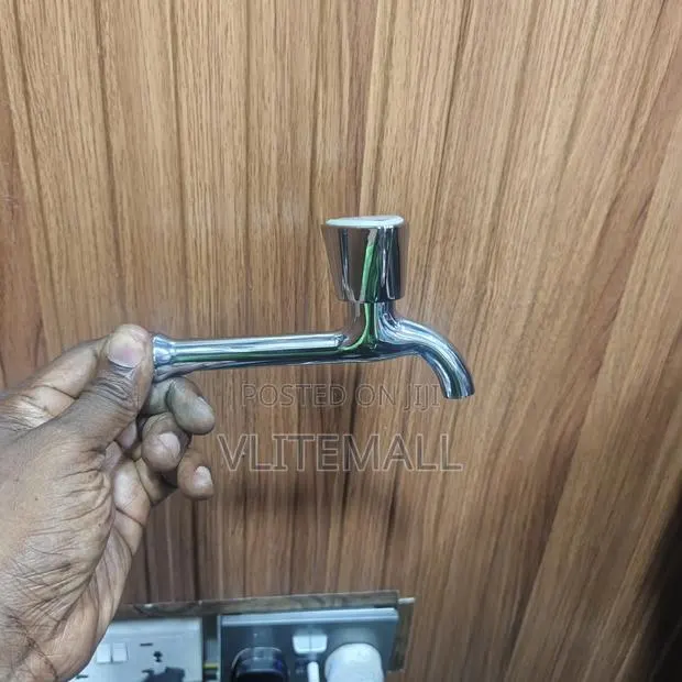 Chrome-Finished Long-Body Bib Cock Tap (Al · Photo 1