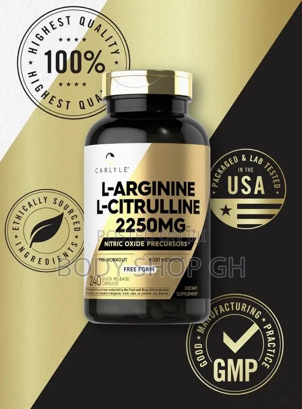 L-Arginine + L-Citrulline Supplement - Natural Nitric Oxide Booster · Photo 1