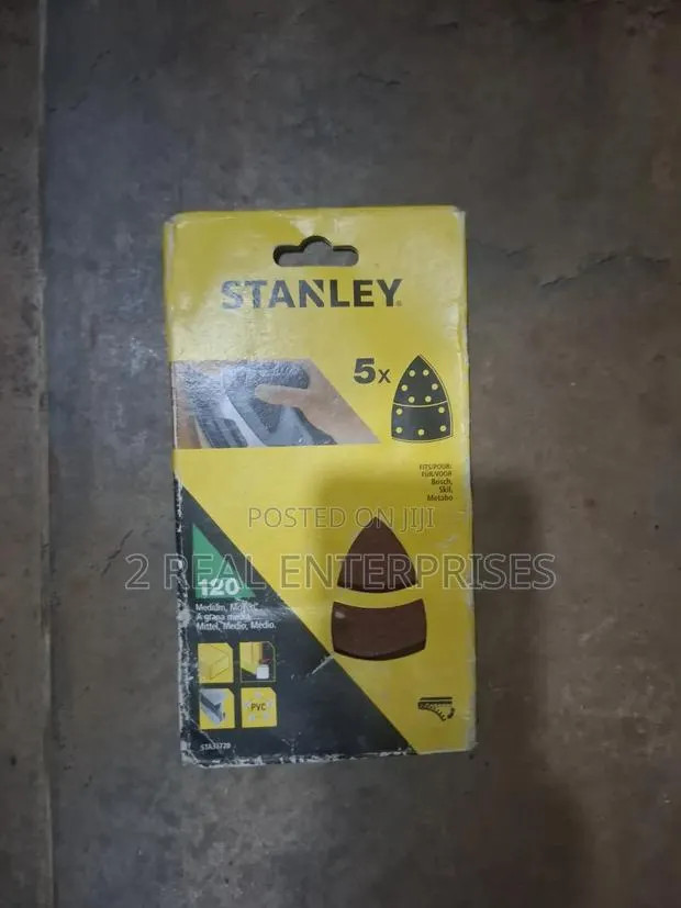Stanley Quick Fit Detail / Delta Sanding Sheets 5-Pack 120 Grit Medium · Photo 1