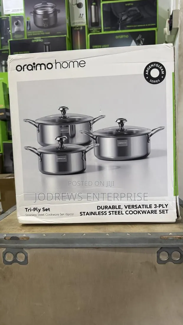 Oraimo Tri-Ply Set Durable Versatile Stainless Steel Cookware Set 6pcs · Photo 1