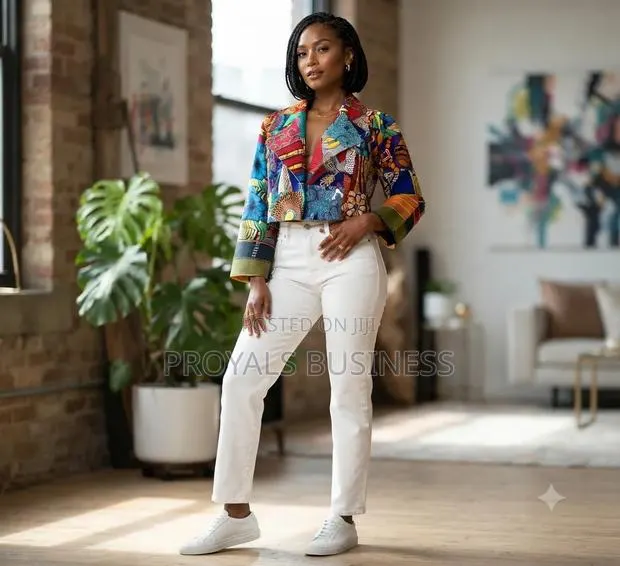 Ladies African Print Jacket · Photo 1