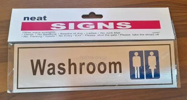 Washroom Sign (Metallic) · Photo 1
