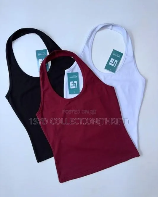 ⁠Ribbed Halter Neck Crop Tops - 1sydthrift⁠ · Photo 1