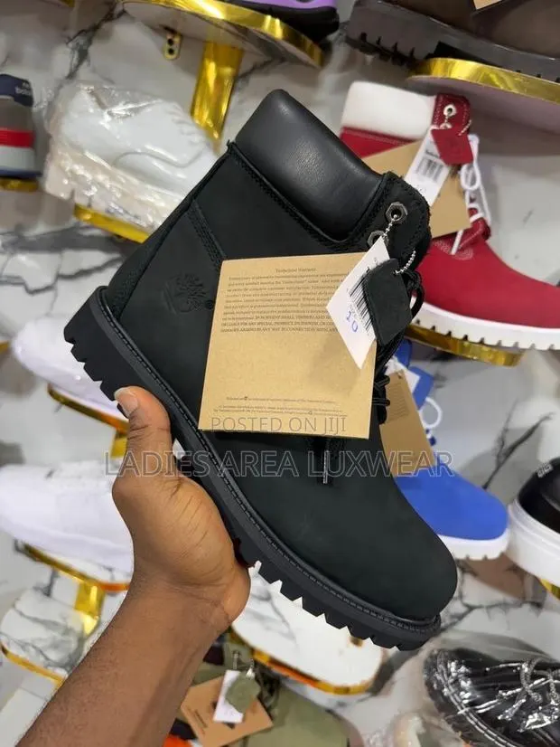 Timberland Premium 6-Inch Waterproof Boot in Black Nubuck · Photo 1