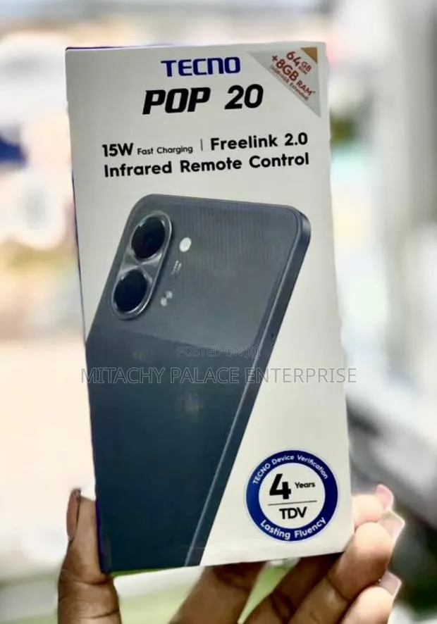 New Tecno Pop 20 64 GB Black