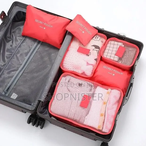6pcs Luggage Travel Bags Underwear Shoes
Storage Bag Pink · Photo 1