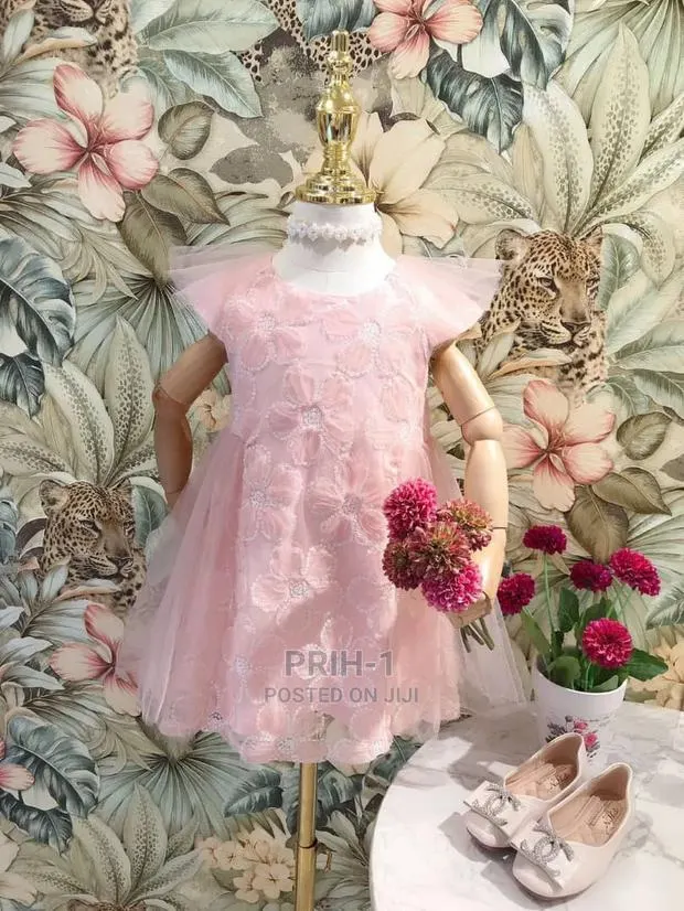 Kids Pink Lacey Dress · Photo 1
