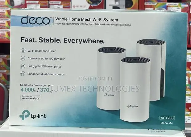 Deco M4 AC1200 Whole Home Mesh Wi-Fi System Fast. Stable. Everywhere. · Photo 1