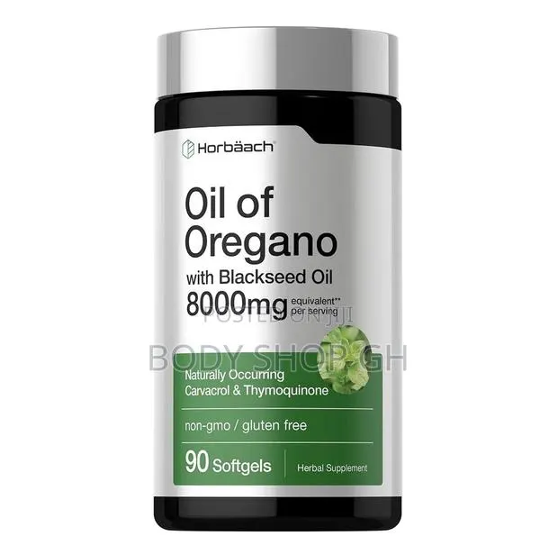 Horbäach Oil of Oregano With Blackseed Oil Softgels | 90 Pills · Photo 1