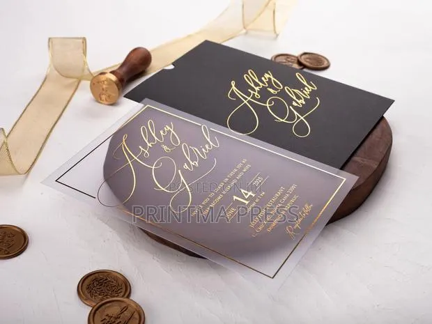 Gold Acrylic Wedding Invitations · Photo 1