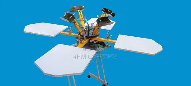 4 Colour 4 Station T-Shirt Screen Printing Machine · Photo 1