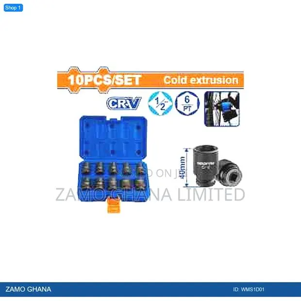 10 PCS 1/2" Impact Socket - Wms1d01 · Photo 1