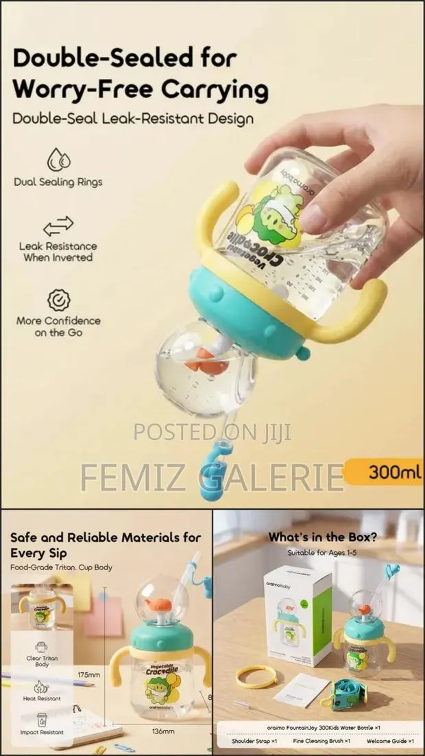 Oraimo FountainJoy 300 300ml LeakProof Tritan Design Kids Water Bottle · Photo 2