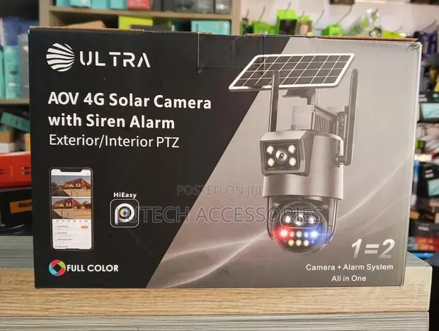 Ultra AOV 4G 2 Lens Solar Camera With Siren/S12 · Photo 1