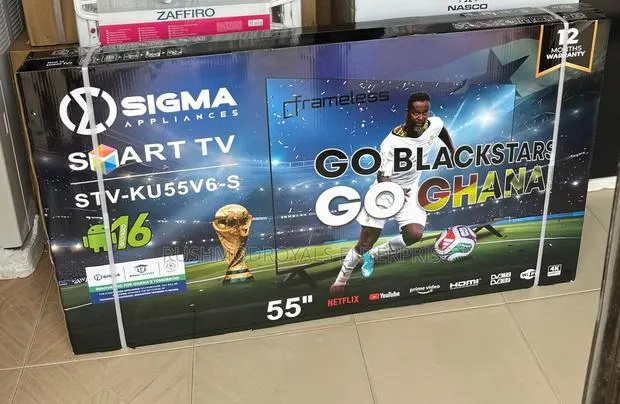 Sigma 55′′ UHD Smart Android Digital Frameless TV STV-Ku55v6-S · Photo 1