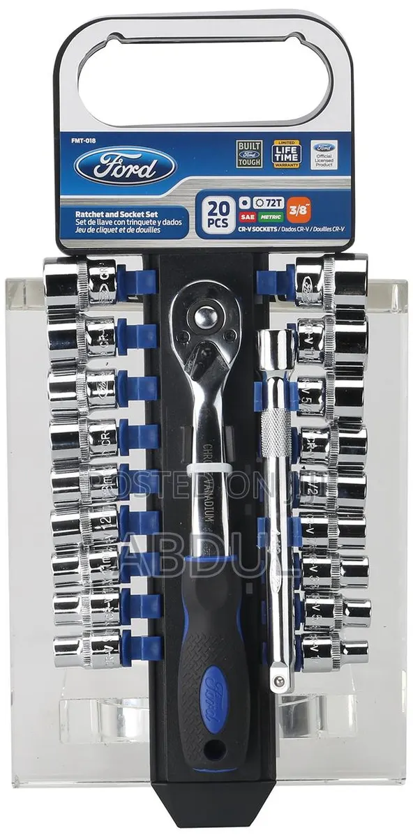 Ford FMT-018 — 20PCS 3/8" Drive, 72T Ratchet, SAE + Metric. · Photo 1