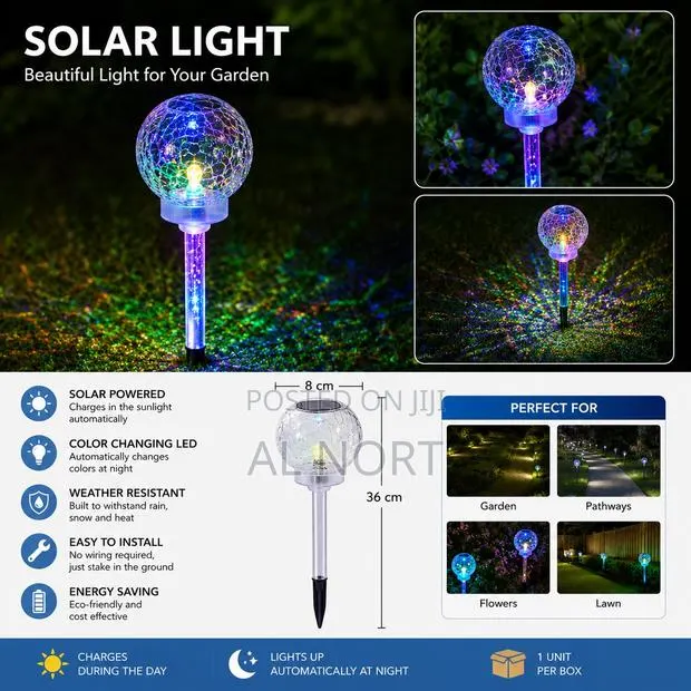 Solar Light – Color-Changing LED Garden Stake Light · Photo 1