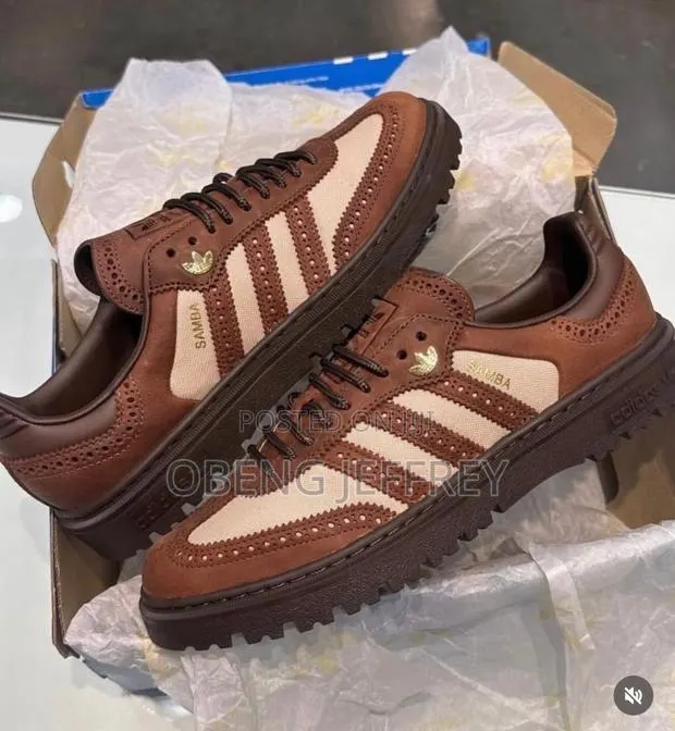 Original Adidas Samba WTR Brown/Gold · Photo 1