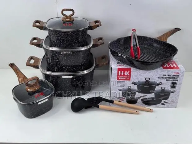 Die Cast Granite Marble Cookware Set · Photo 1