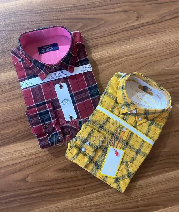 Gentleman Plaid Shirt Available. Size Ranges From, M L XL · Photo 1
