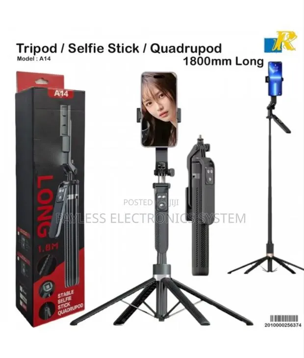 A14 Camera Stabilizer Tripod Selfie Stick Wireless Shutter Remote · Photo 1