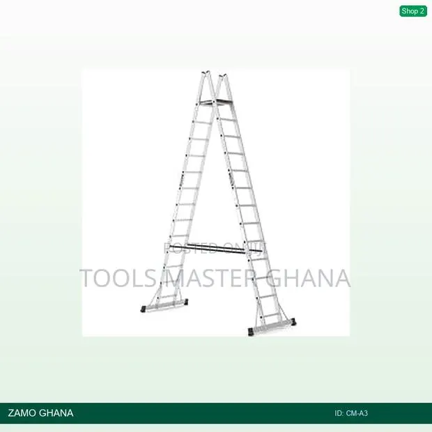 Cm Alu Ladder a Shape 8+1 Wooden Platform - Cm-A3 · Photo 1
