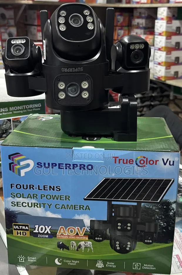 4g Solar Camera Superpro 4 Lens 20mp Solar Powered With 10x Zoom · Photo 1