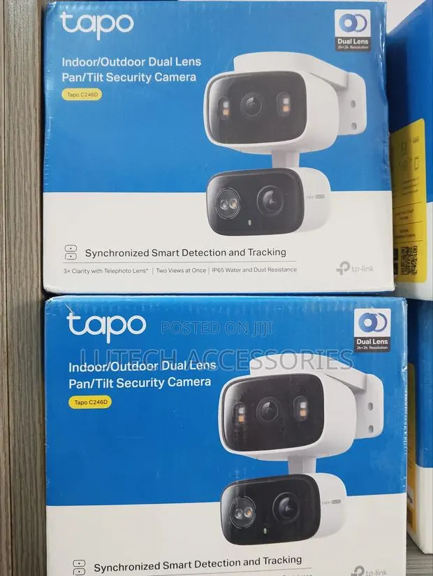 Tapo Indoor/Outdoor Dual Lens Pan/Tilt Security Camera (Tapo C246d) · Photo 1