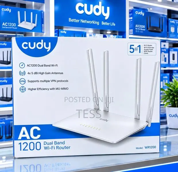 Cudy Router AC1200 Dual-Band Wi-Fi 5X Fast Ethernet VPN Client WR1200 · Photo 1