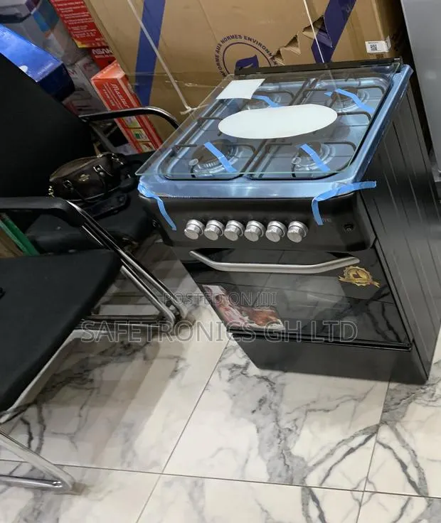 Available Black Ferre 60×60 Cm 2 Gas + 2 Electric Dual-Fuel Cooker · Photo 1