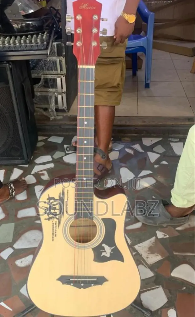 Maria Brown and Yellow 38-Inch Beginner Acoustic Guitar · Photo 1