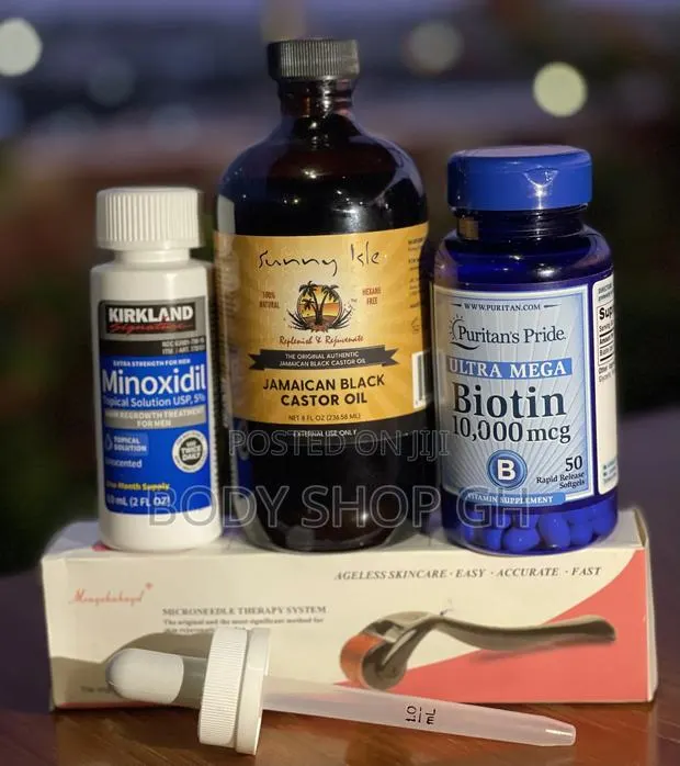 Hairline Regrowth Pack - Kirkland Minoxidil + Derma Roller · Photo 1
