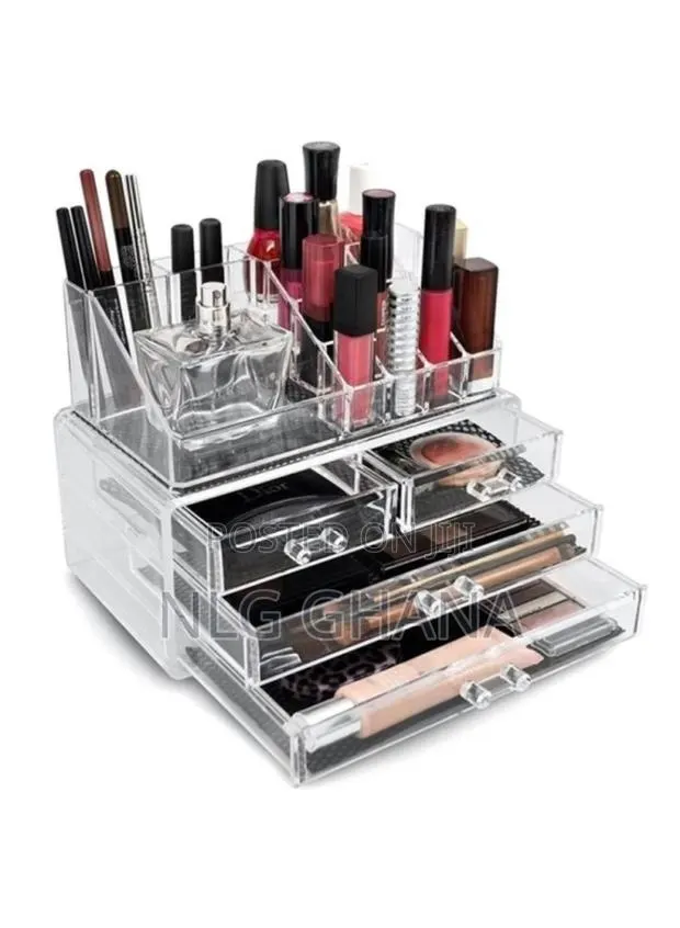 Large Makeup Brushes Organizer Desktop Cosmetic Jewelry Stor · Photo 1