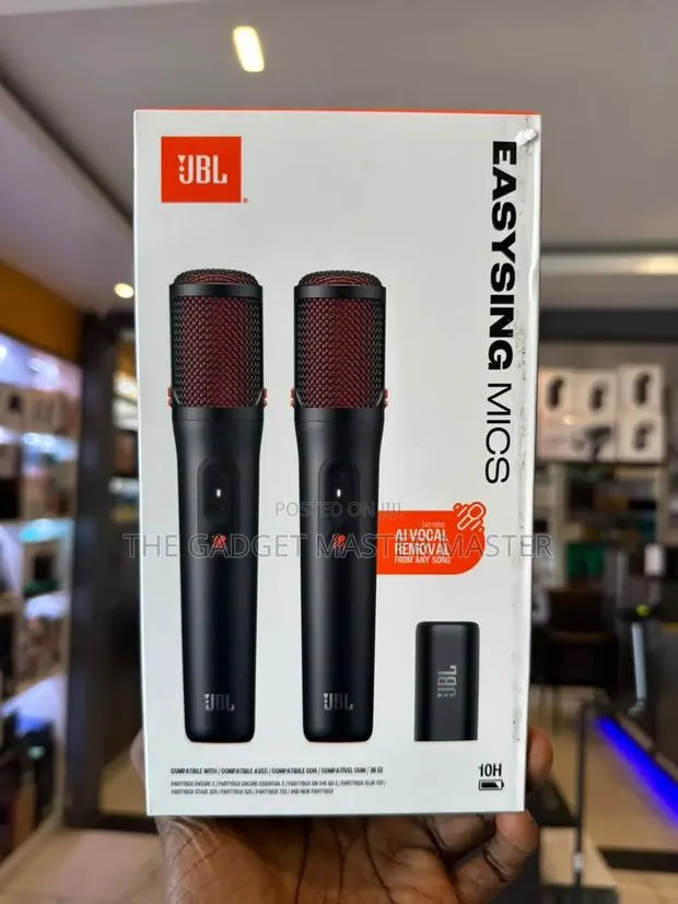 JBL Easysing Wireless Partybox Speakers Microphone · Photo 1