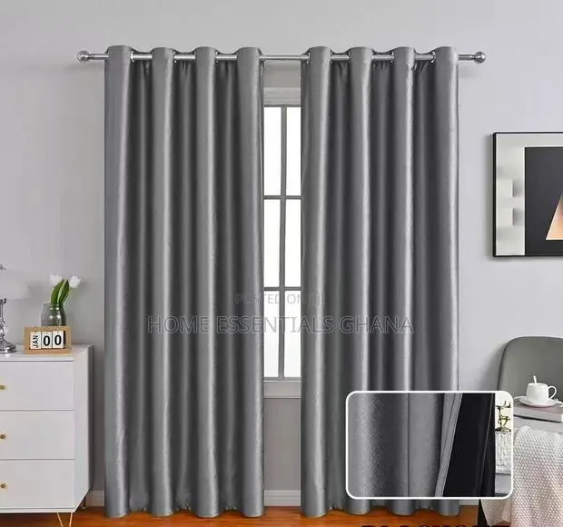Pure Cotton 2-in-1 Plain Curtains – Elegant Window Curtains · Photo 1