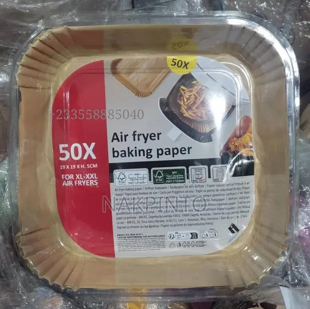 50x Disposable Premium Air Fryer Baking Paper Liners (Round & Square) · Photo 1