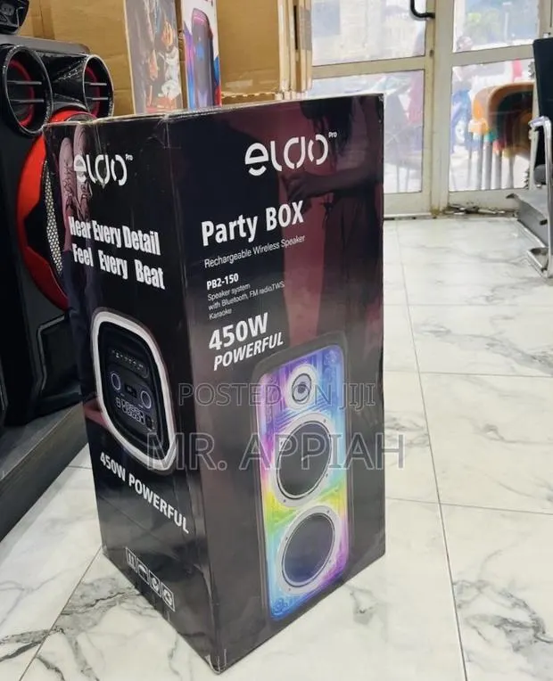 Order Authentic Eldo Pb2-150 Double 8" Party Box Wireless Speaker,450w · Photo 1
