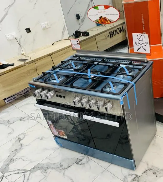 Available Grey Mediatech 60x90 Freestanding 5 Gas Burner Cooker (Gray) · Photo 1