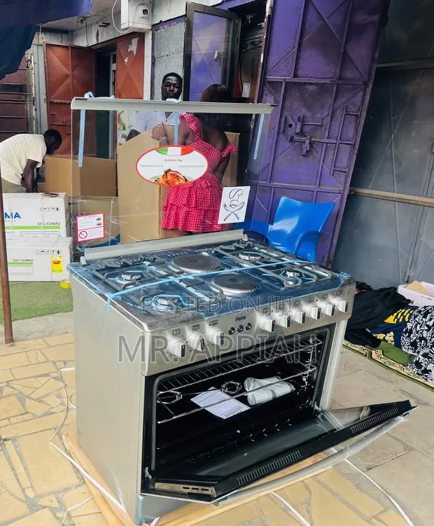 Super Sleek Ferre 4 Gas With 2 Electric Cooker(Auto Rotisserie) Gray · Photo 1