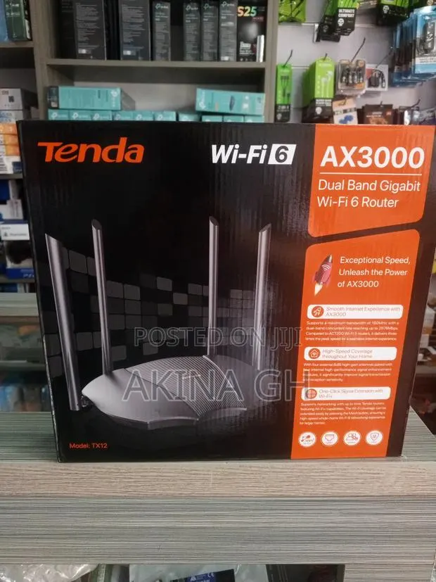 Tenda Ax3000 Dual Band Gigabit Wi-Fi 6 Router Tx12 · Photo 1