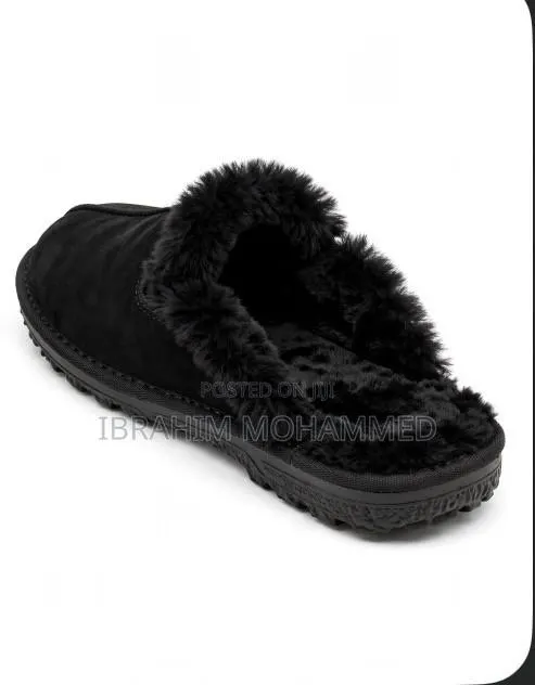 Men's Grey Cozy Fur Slipper - Warm Indoor · Photo 1