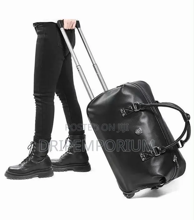 Leather Trolley Duffle Bag · Photo 1