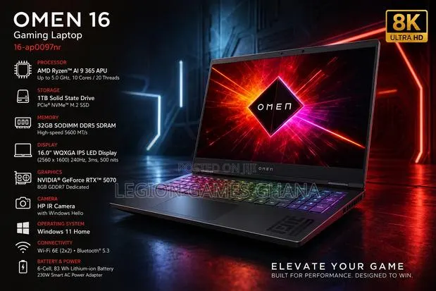 New Laptop HP Omen 16 32GB AMD Ryzen 9 SSD 1T · Photo 1