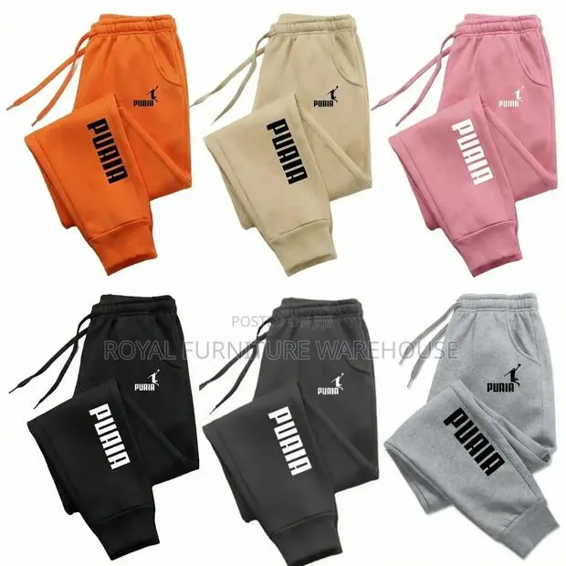 Casual Athletic Sweatpants and Joggers Featuring Various Brand Logos