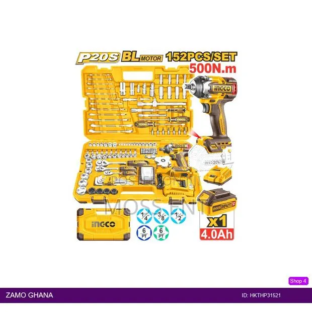 152 PCS Cordless Impact Wrench Tools - Hkthp31521 · Photo 1